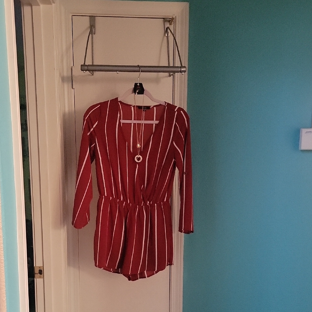 Iris Red and White Striped Top